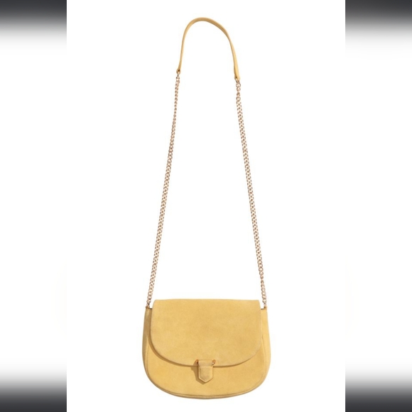 Suede and gold chain purse - Picture 2 of 12